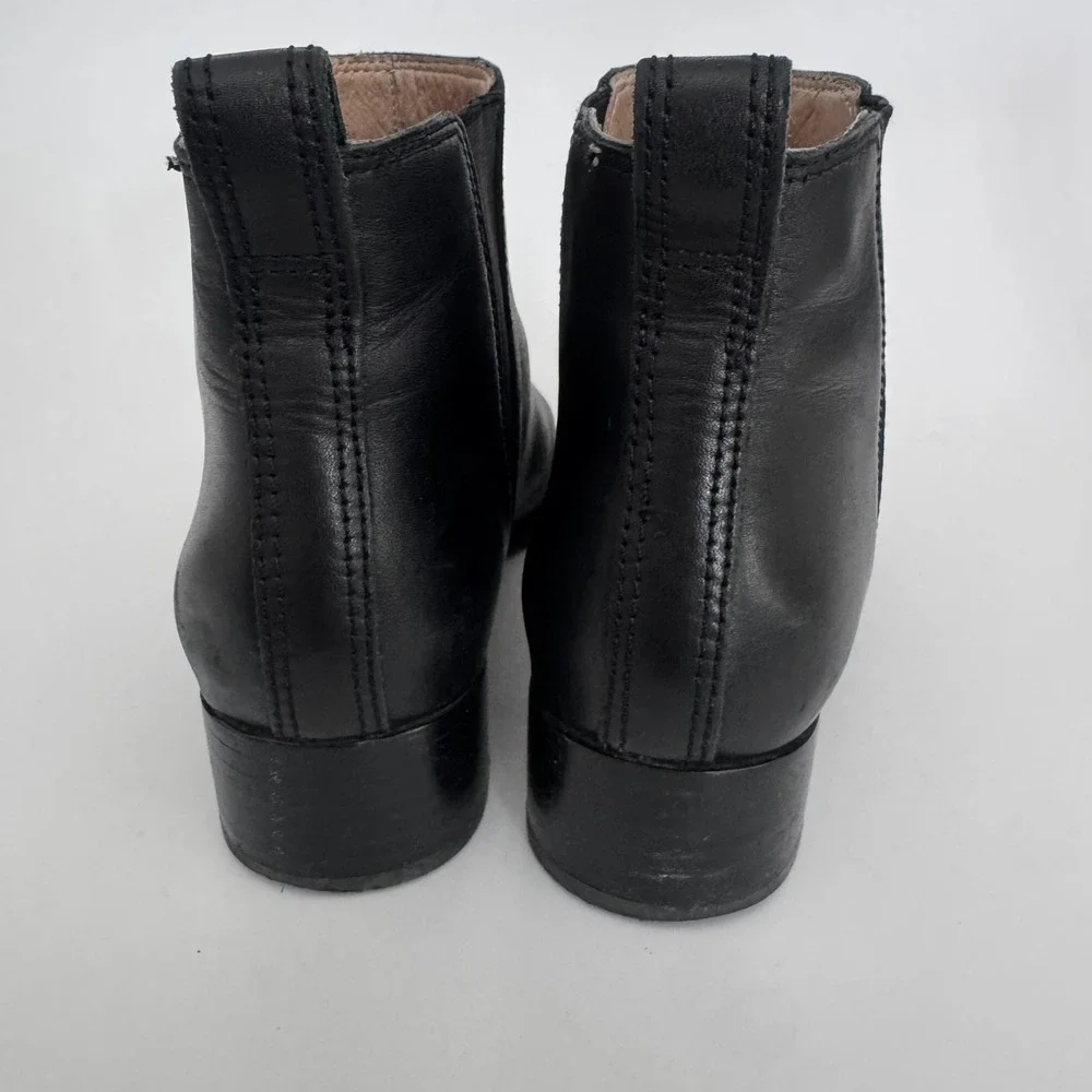 Madewell Leather Carina‎ Ankle Boots Chelsea Block Heel Women Size 8 Boot